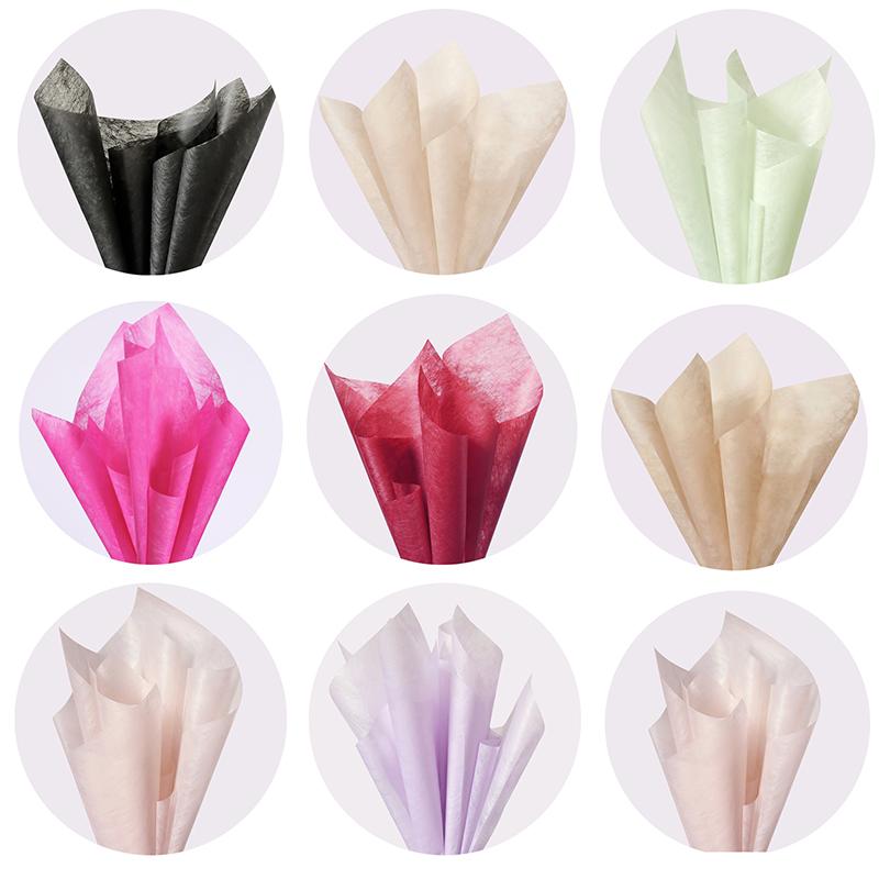 Flower Packaging Paper Translucent Milk Cotton Lining Paper For Florist Wrapping Bouquet Wedding Soft Colorful Decorative Paper