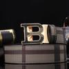 B Brand Men's Automatic Embossed Leather Belt - Versatile Business Style