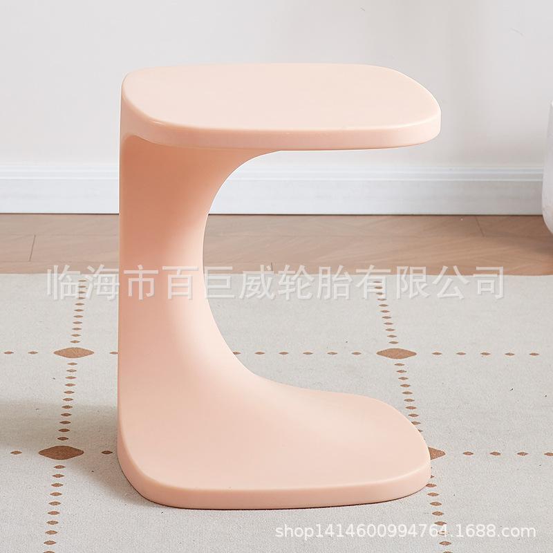 Plastic American Bedside Table Creamy Minimalist Coffee Table Water-Fill Balcony Side Stand Space-Saving Corner Table