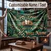 Coperta Morbida e Accogliente con Tema Foresta di Funghi Testo Personalizzato con Nome per Divano Letto Casa