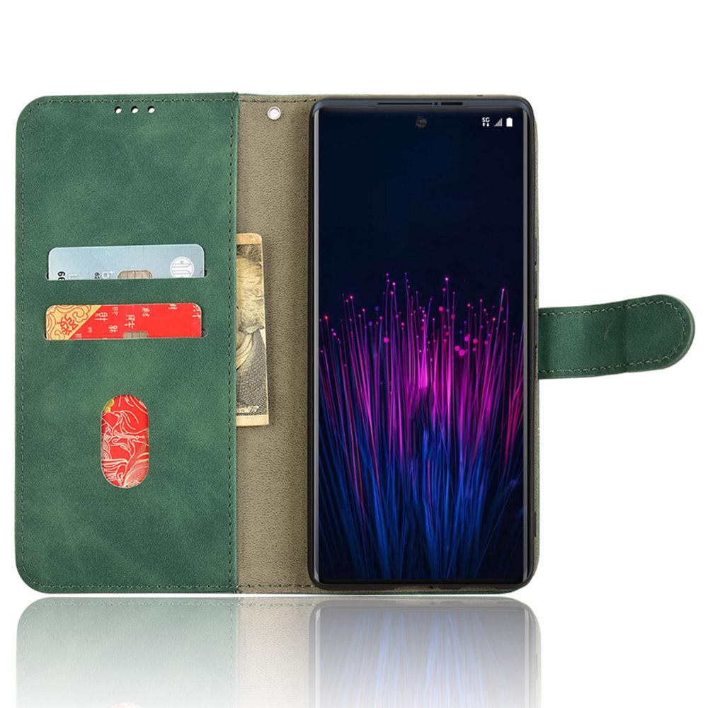 For HTC U24 Pro 5G Phone Case Skin-Touch PU Leather Wallet Magnetic Clasp Anti-Drop Cover