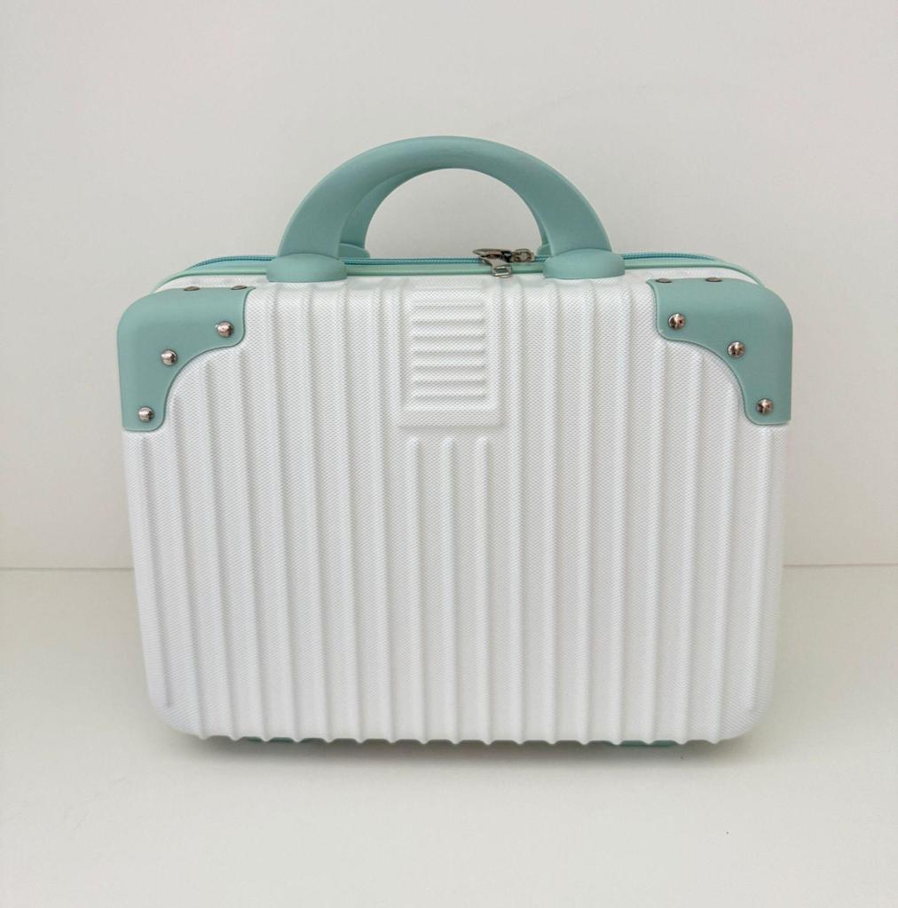 14-Inch Retro Makeup Case: Cute, Portable Travel Storage for Women and Students