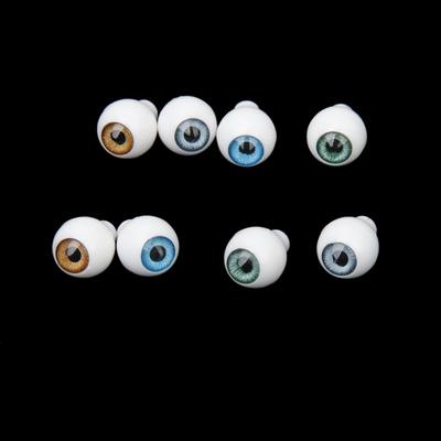 4 Pairs 8mm /10mm Doll Eyeballs Round Acrylic Eyes for DIY Doll Bear Crafts Halloween