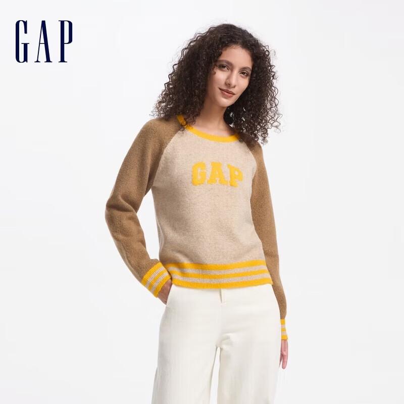 Gap Women's Logo Color-Block Raglan Knit Sweater