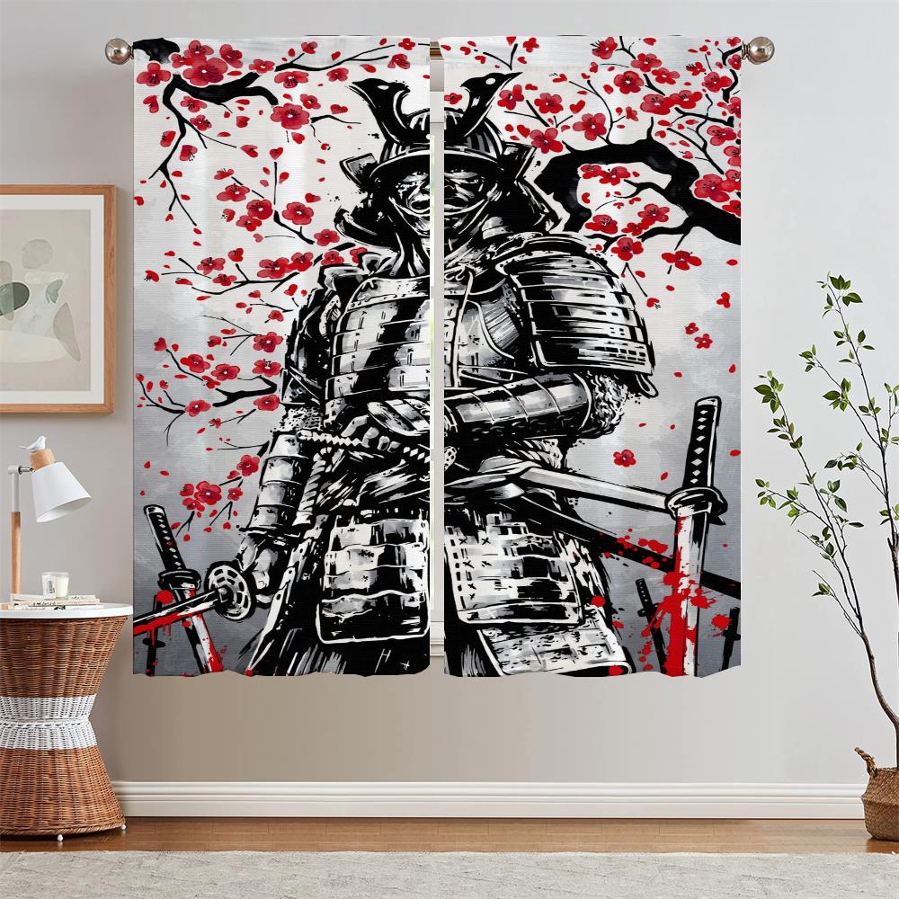 

Японский самурай Дешевые вещи с бесплатной доставкой для домашнего интерьера Шторы для гостиной Шторы Подхваты для штор Жалюзи W50xH70cmx2pcs-CL