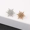Contemporary Hexagram Brooch For Professional Wardrobe Alloy Metal Accessory Gender Neutral Design Secure Pin Backing
