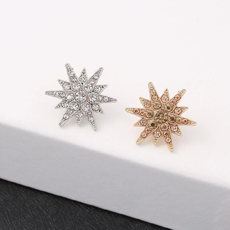 Contemporary Hexagram Brooch For Professional Wardrobe Alloy Metal Accessory Gender Neutral Design Secure Pin Backing