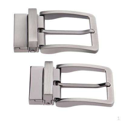 2pack Reversible Belt Buckle Rectangular Single Pin Jeans Accessory