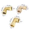 Schwenkgelenk 1/2" Innengewinde/Außengewinde 90 Grad Messing Winkelrohrfitting Verbinder Gelenk für Wasser Kraftstoff Adapter