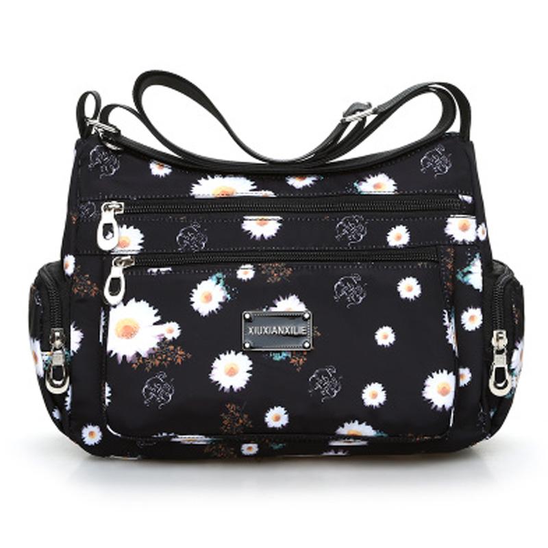 Borse a tracolla da donna floreali alla moda in stile rurale Borse a tracolla leggere con cerniera vintage in stile europeo e americano