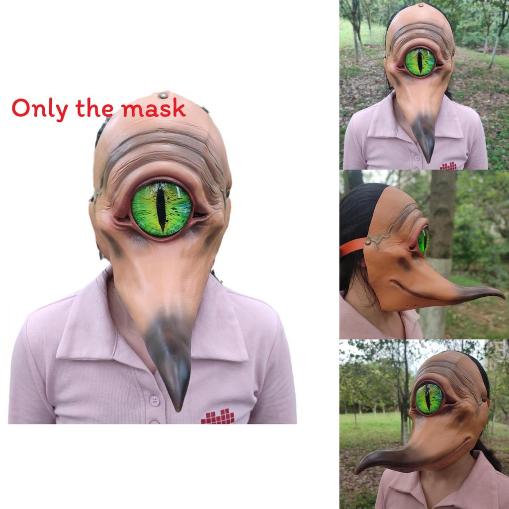 One Eyed Monster With A Long Mouth Monster Latex Mask For Halloween Party And Cosplay Events