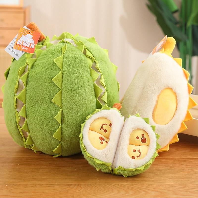 16~30cm Cute Plush Durian Design Doll Creative Tearable Toy Decoration Gifts Pillow Cartoon Fruits Soft Birthday Gift