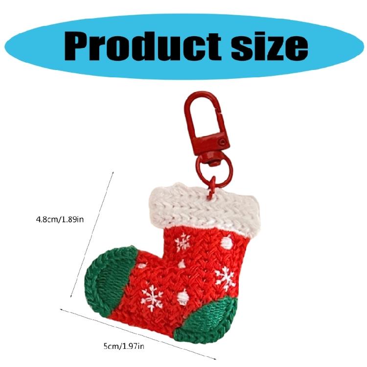 Plush Weaving Christmas Ornaments Bag Keychains Fashion Hanging Decorative for Family Gatherings