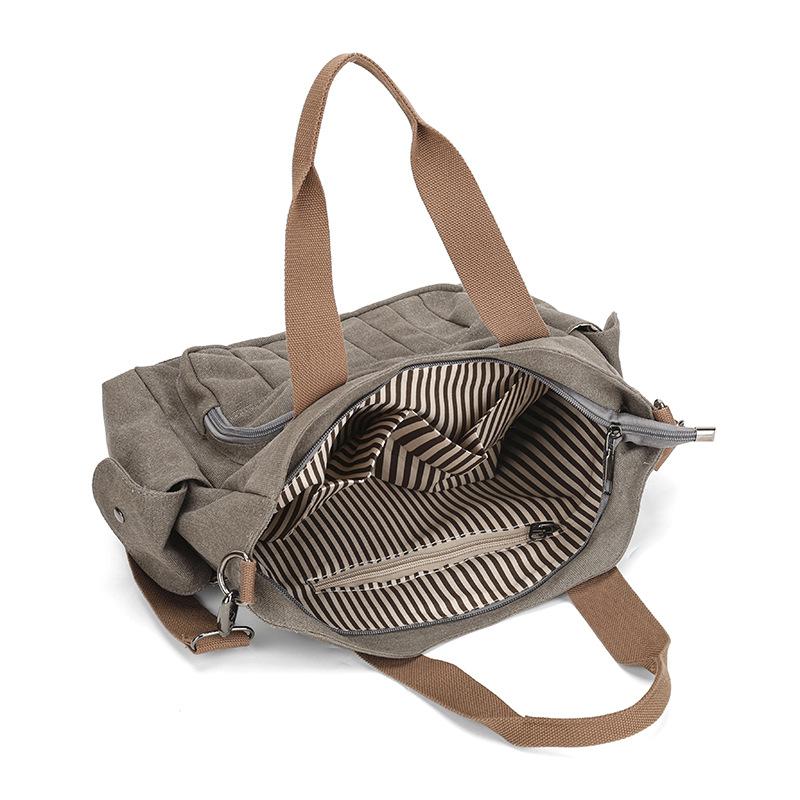 Canvas Bag Commuter Tote Bag Women's Bag Student Large Capacity Shoulder Crossbody Bag
