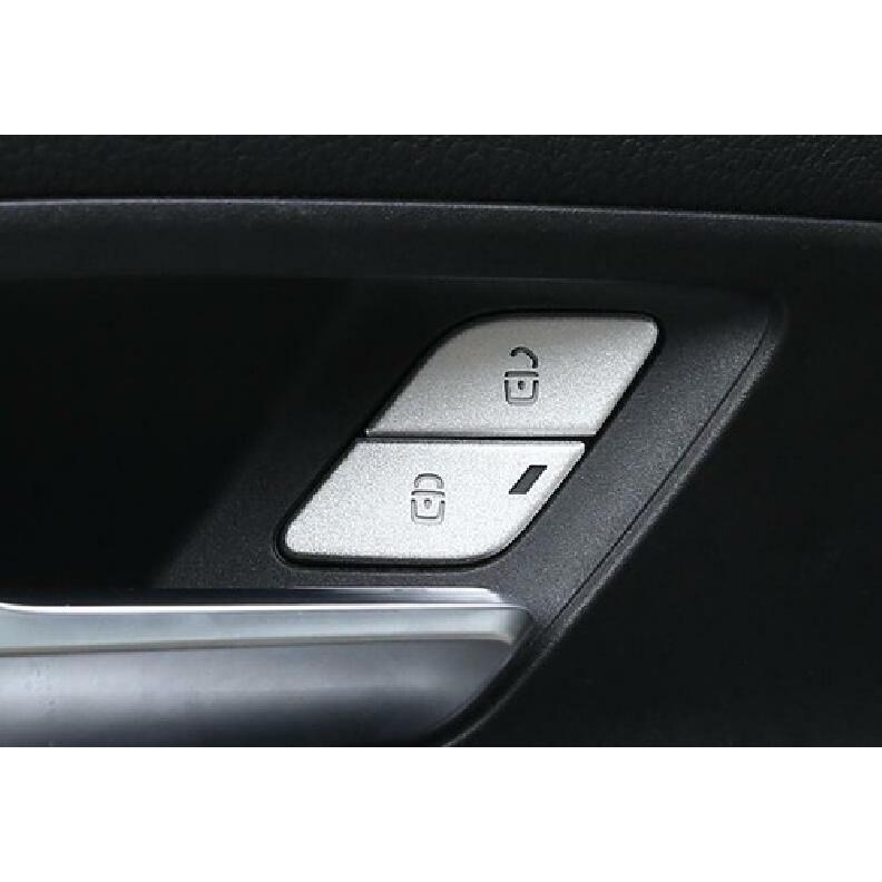 Silver Aluminum For Benz GLB W247 Car Inner Door lock button Sticker Trim 20-23