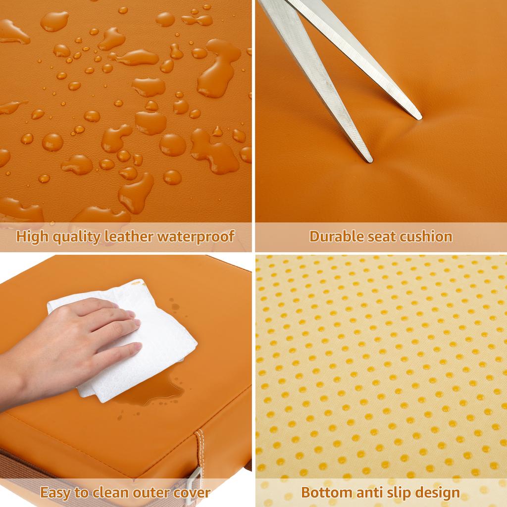 Chair Pad Cushions Child Baby Dining Chair Booster Cushion Premium Leather Case Removable Washable Comfortable Soft Seat Cushion