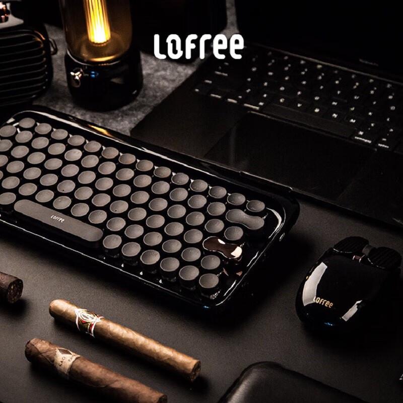 

LOFREE EH117 Ink Gold Retro Dual-Mode Wireless Mechanical Keyboard and Mouse 6-Piece Set