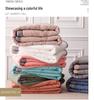 Soft Solid Color Cotton Summer Blanket - Cooling, Skin-Friendly, Lightweight Quilt