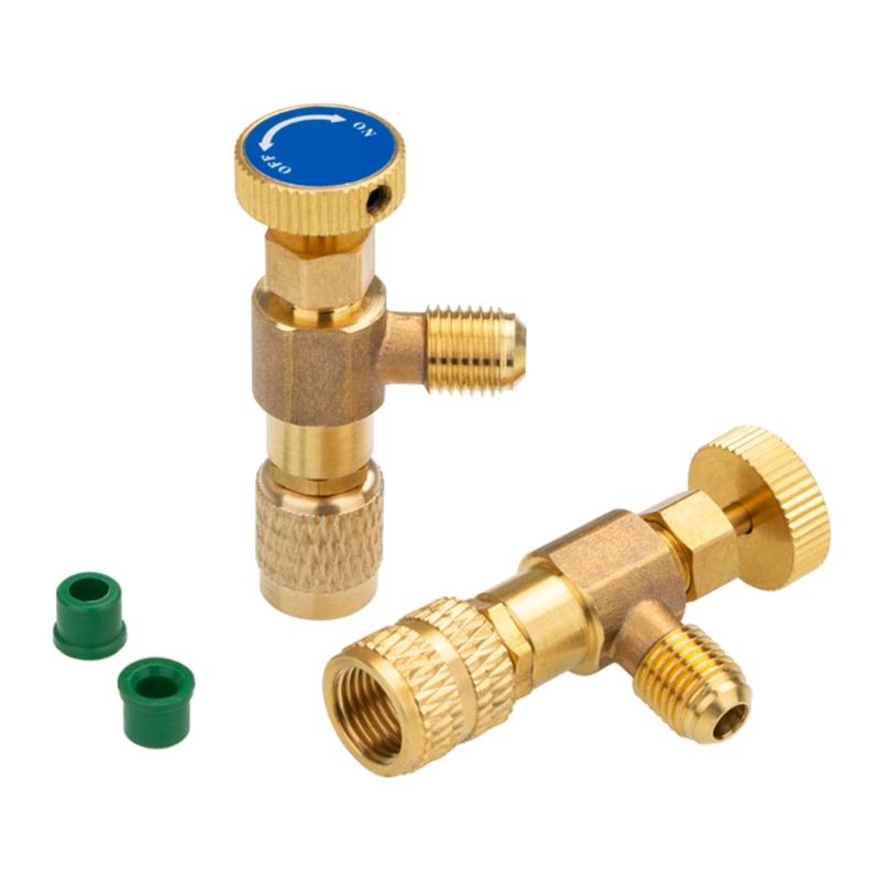 Air Conditioning Refrigerant Valves 1/4 Inch for R410 1/4 Adapter Fitting Refrigeration Repair And Fluoride R22