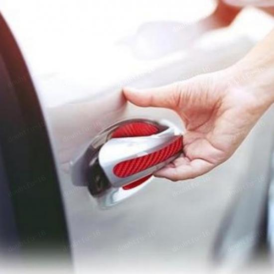 8Pcs Red Car Door Handle Bowl Anti Scratch Sticker Protector Cover Waterproof