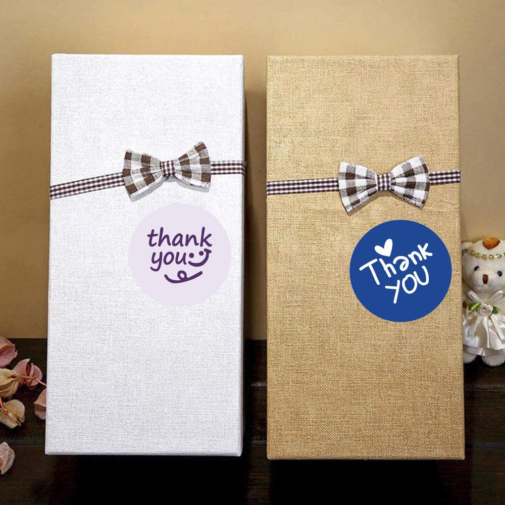 100-500pcs Round Thank You Stickers for Envelope Seal Labels Gift Packaging Decor Birthday Party Scrapbooking Stationery Sticker