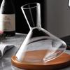 Caraffa per vino in vetro premium con vassoio in legno