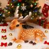 Cute Elk Sika Deer Plush Toys Lifelike Christmas Party Atmosphere Decoration Huggable Doll Christmas Festival Gifts For Friends