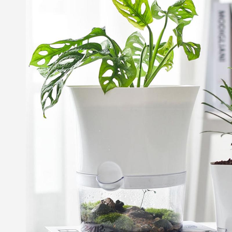 Mini Hydroponik Blumentopf Haus Vase Dekor Transparent Imitation Kunststoff Erdelose Pflanzentöpfe Grüne Pflanzen Topf Für Zuhause
