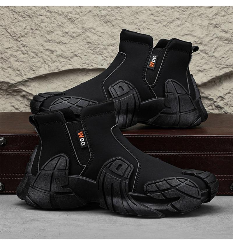 High Top Men's Shoes Autumn Winter New Versatile Sports Running Casual Trendy Shoes Lightweight Anti Slip Outdoor Hiking Shoes