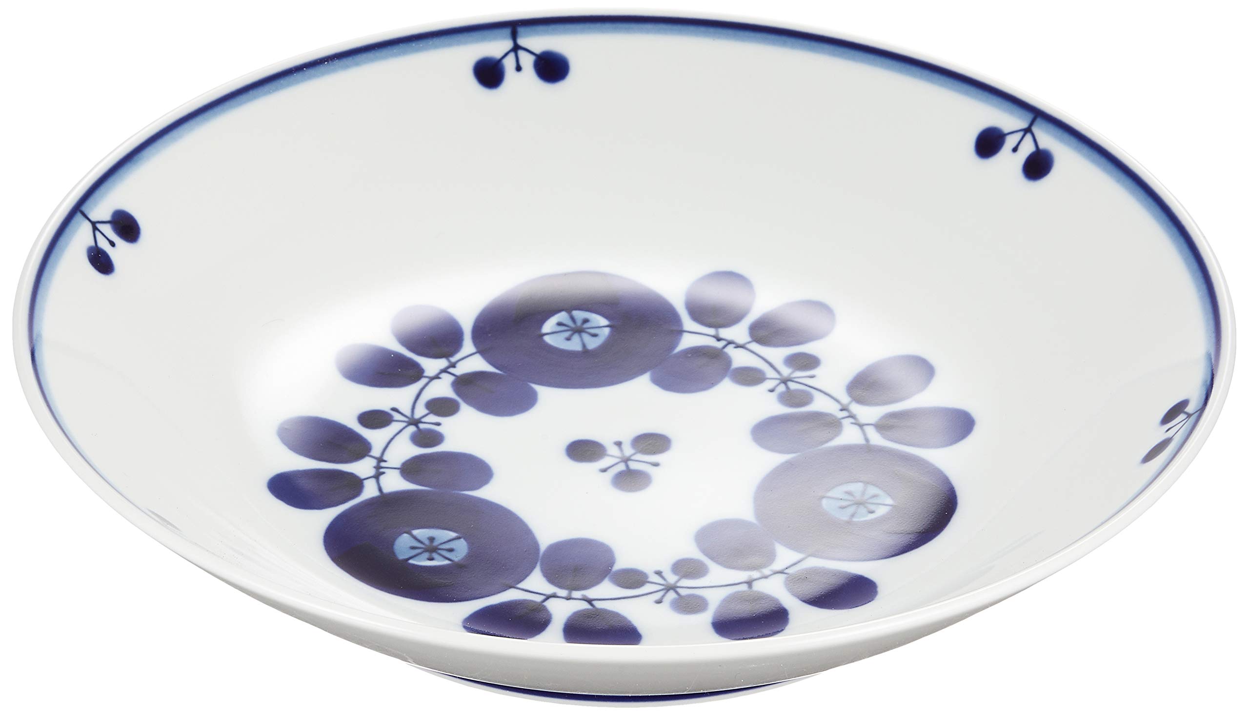 

Hakusan Porcelain Free Dish Blue Bloom Bouquet 20 x 4 cm Hasami Ware Made in Japan Approx.
