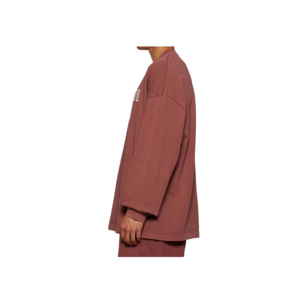 Fear of God Essentials Heavy Long-Sleeve Tee Crimson Men Tops Red 125BT242016F
