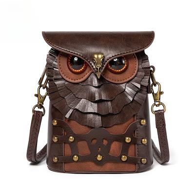 Kadınlar için Küçük Çapraz Çanta Telefon Omuz Çantası Sevimli Baykuş El Çantası Steampunk Retro Rönesans Festivali Aksesuar Gotik Bel Çantası Kemer Çantası Kadınlar için
