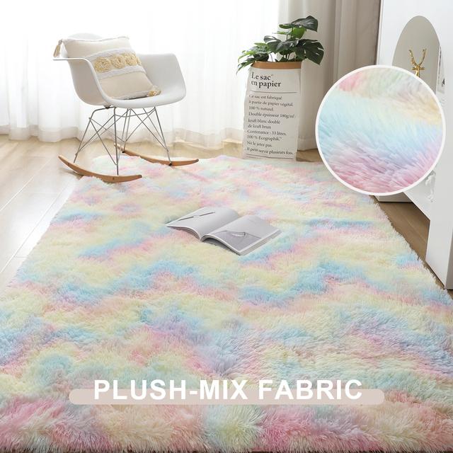 Šedý koberec do obývacího pokoje Plyšový koberec Ložnice Podlaha do pokoje Nadýchané rohože Protiskluzové domácí dekorační koberce Měkké sametové koberce Deka do dětského pokoje