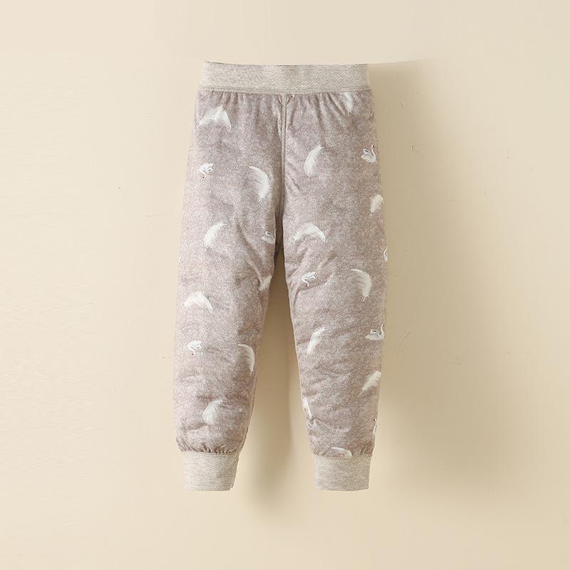 90 White Duck Down Kids' Winter Thermal Pants: Warm, Thickened Liner for Boys & Girls