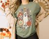 Retro Halloween Shirt Spooky Season Shirt Groovy Shirt Mushroom Shirt Funny Ghost Shirt Plus Size Halloween Crewneck Vintage Fall Apparel