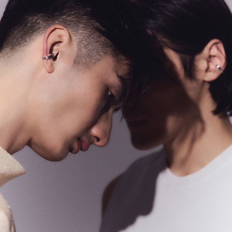 Hustad 231 LEAF SILVER EARCUFF_ 925 Silver Ear Cuff