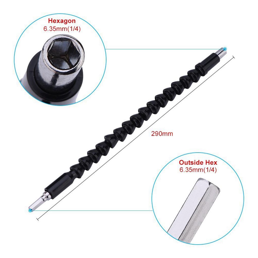 Flexible Extension Screwdriver,11.6inch Extention Screwdriver Drill Bit Holder with Magnetic
