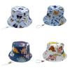 Cartoon Dinosaur Baby Sun Hat With Wide Brim For Outdoor Sun Protection In Spring Summer