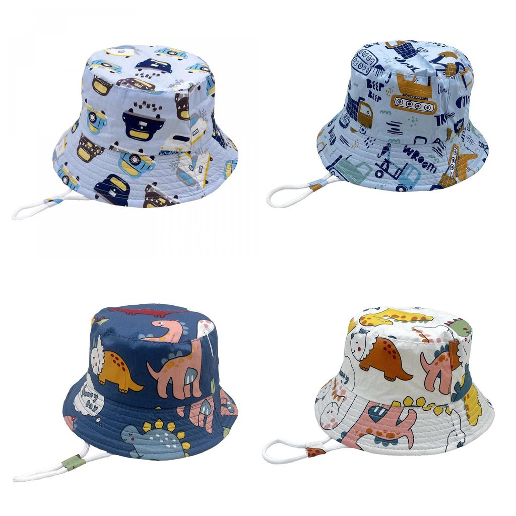 Cartoon Dinosaur Baby Sun Hat With Wide Brim For Outdoor Sun Protection In Spring Summer