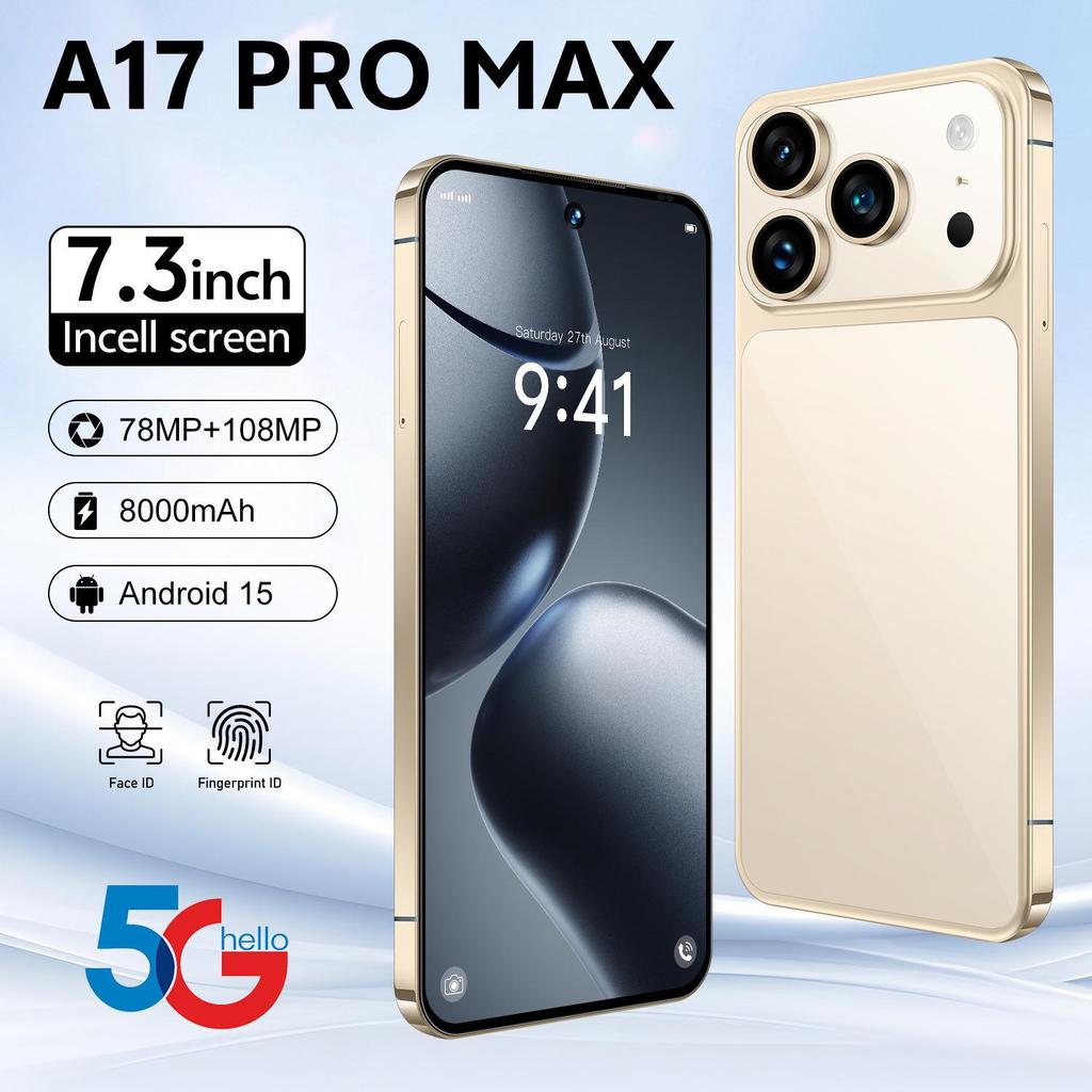Smartphone A17 Pro Max: 7.3-inch Android, 16GB RAM + 1TB ROM
