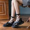 Women’s Summer Sheer Stockings - Black & White Polka Dot, Vertical Stripe, Heart Pattern