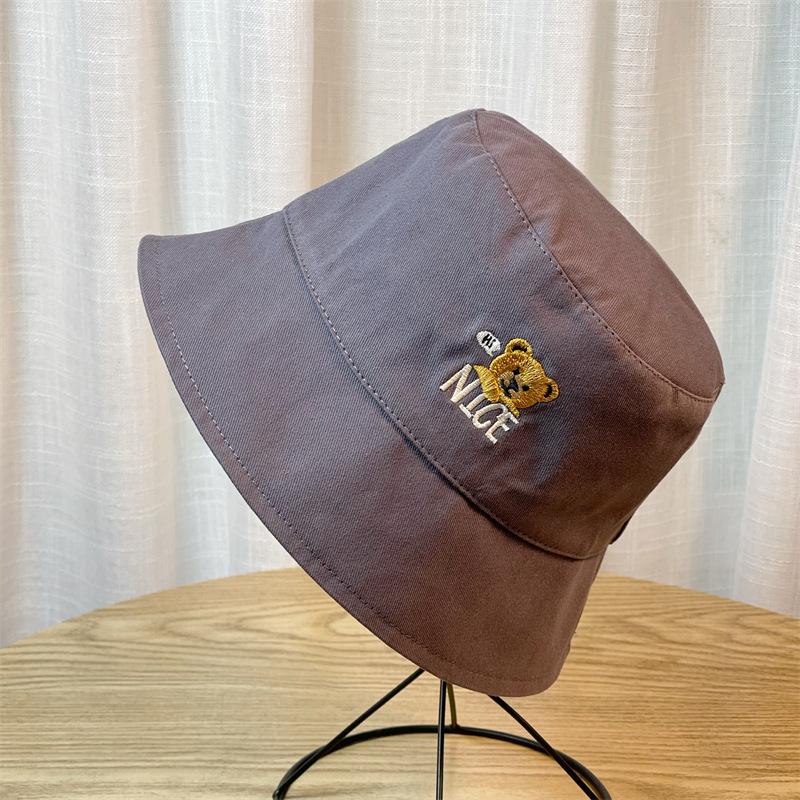 

New Bear Fisherman Hat for Spring and Summer, Sun Protection Hat, Sunshade Hat, Large Head Circumference, Face Slimming Fisherman Hat for Women 54-58Adjustable сірий колір