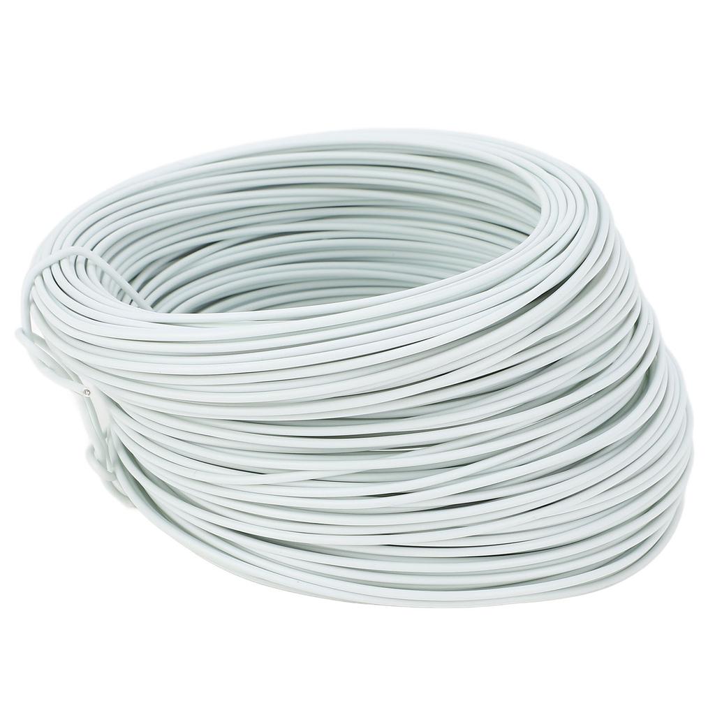 Electro Galvanized Iron Wire 0.9 40m Round Sturdy Flexible PVC Coated Binding Tie Wire White