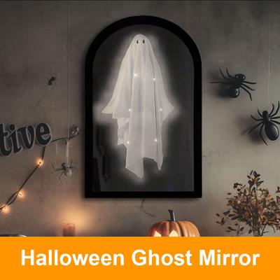Novelty Ghost Mirror with Creepy Eyes Halloween Spooky Mirror Halloween Haunted Mirror for Halloween Decor