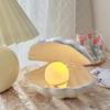 Ceramic Shell Night Lamp Night Lamp Desk Decoration Fantastic Mermaid Fairy Bedroom Night Lamp Storage Lighting | Table Lamps