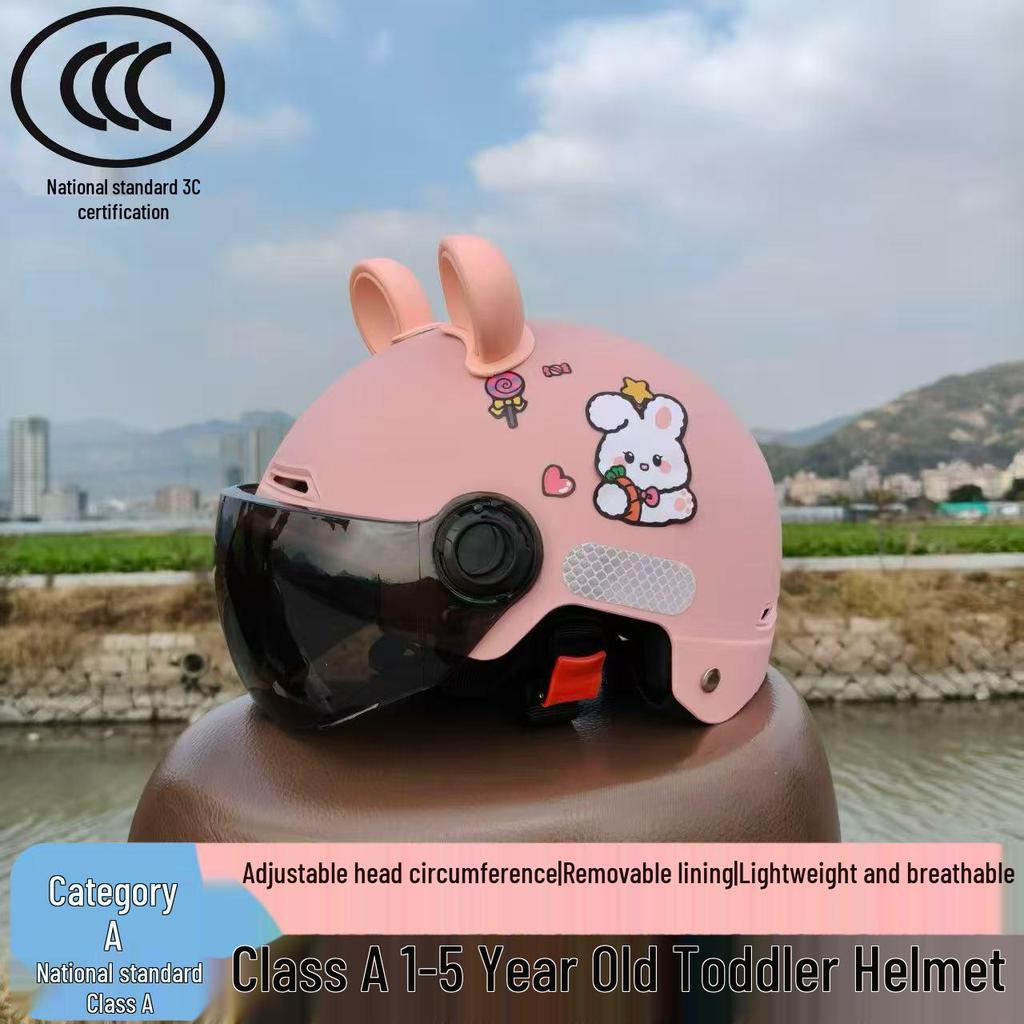 3C Certified Adjustable Unisex Scooter Helmet for Kids (1-5 Years) - Cute, Safe, and Summer-Ready