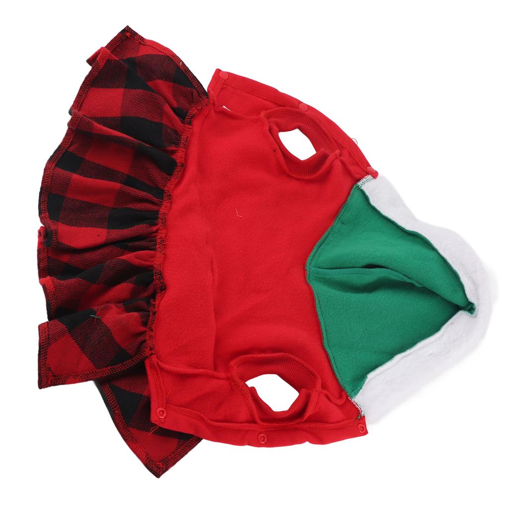 Weihnachts Hunde Katzen Kleid Warm und Leicht Kariertes Netz Herbst und Winter Haustierkleidung