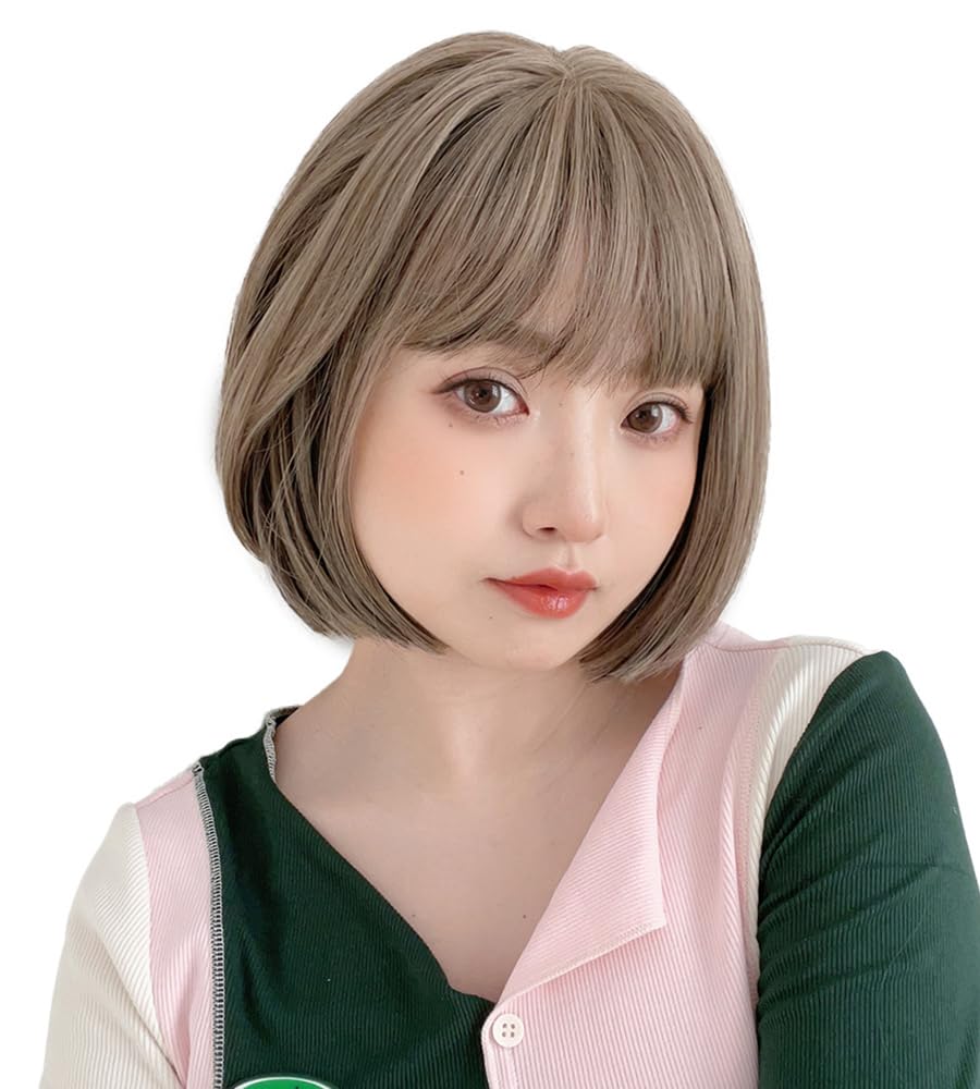 Brightlara Full Black or Blonde Everyday Wig, Bob, Short, Wig, Women's, Hair, Use, tf1704-TRQ