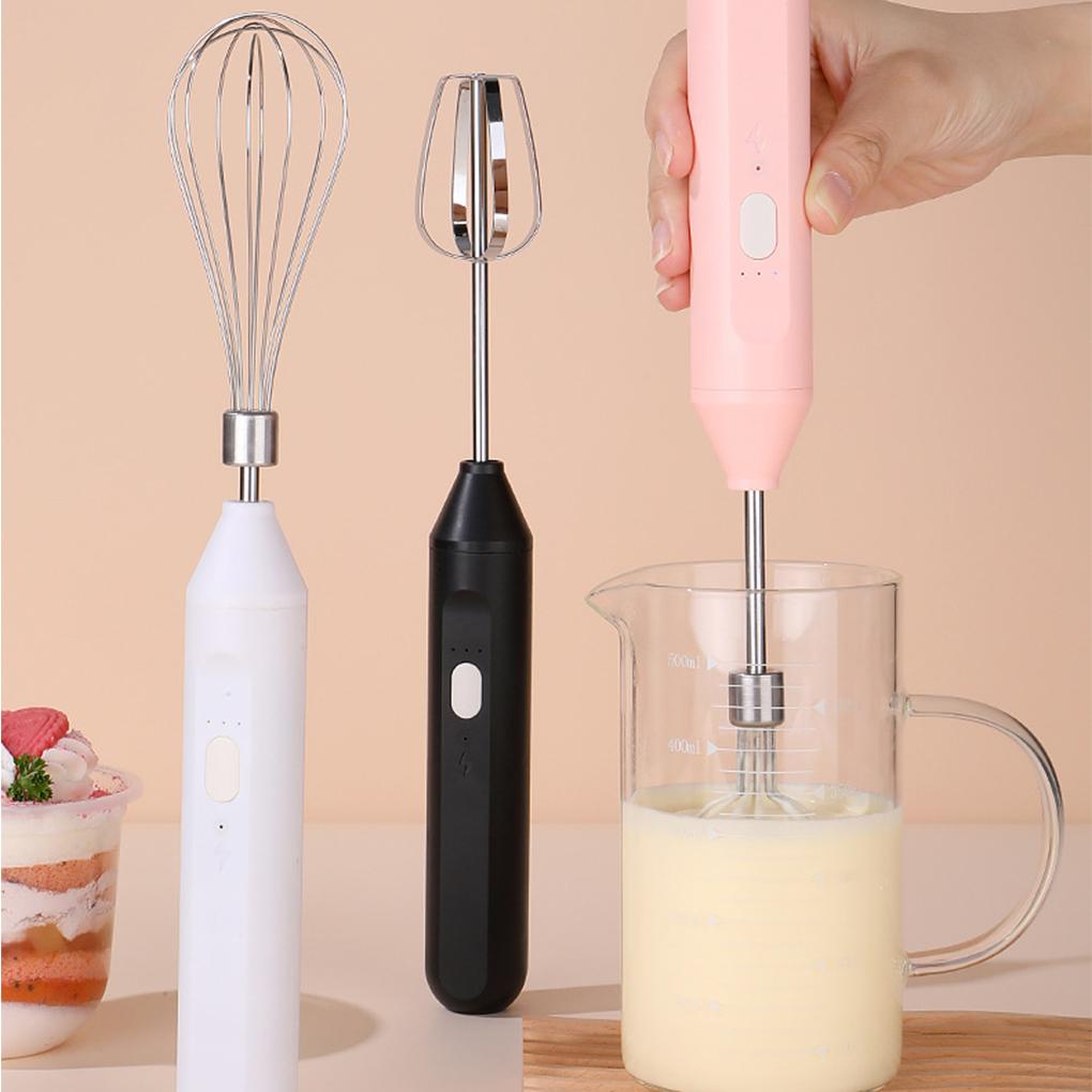 Electric Egg Beater with 3 S Tea Coffee Milk Household Stirrer Cream Mixer Drink Foamer Blender Kitchen Gadgets