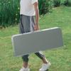 Portable Folding Picnic Table with 4 Seats Aluminum Alloy for Outdoor Camping Beach Brushed Silver